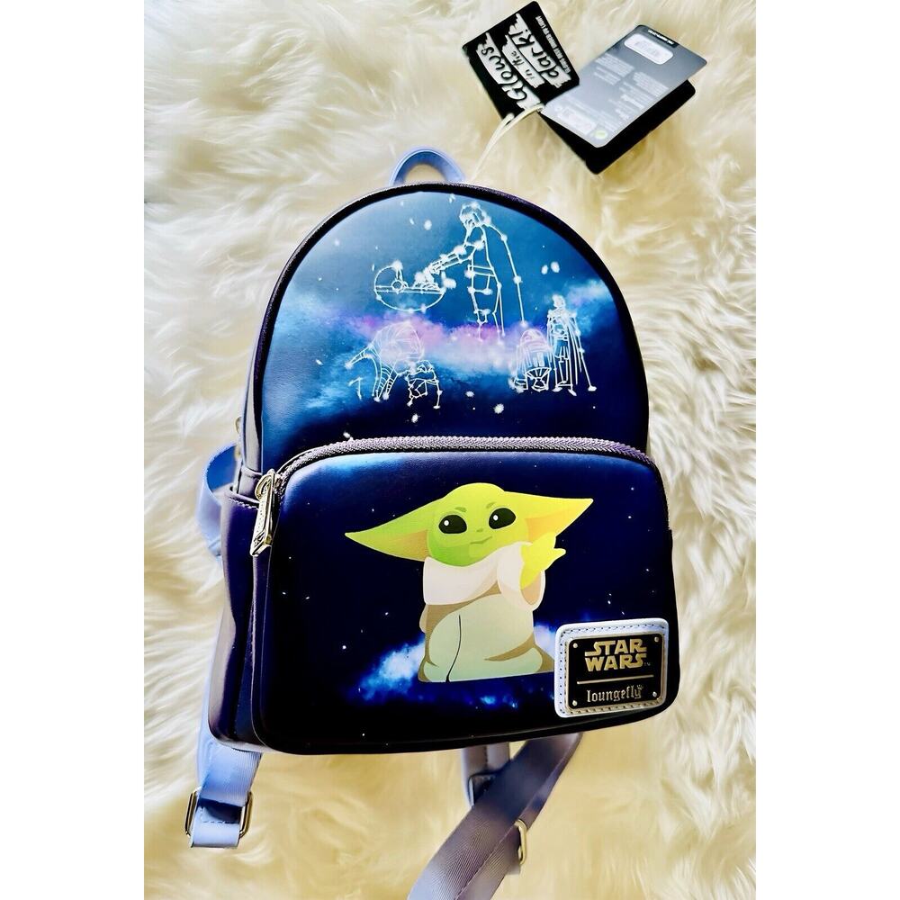*NEW LE* Loungefly Star Wars Mandalorian Grogu Constellations Mini Backpack